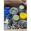 Image 1 : Box of Heavy Spikes, Wedges & Fasteners in Containers