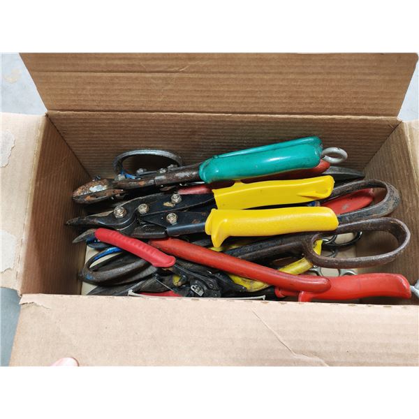 Box of Tin Snips, Aviation Shears & Utility Scissors