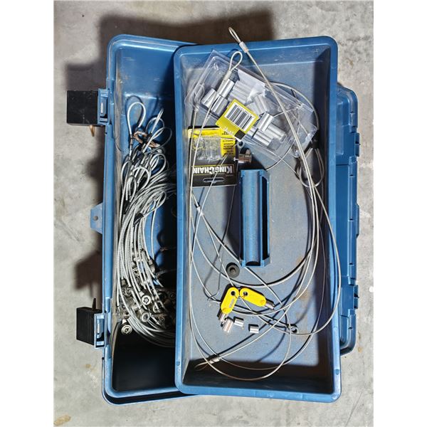 Blue Toolbox with Wire Rope Slings & Hardware