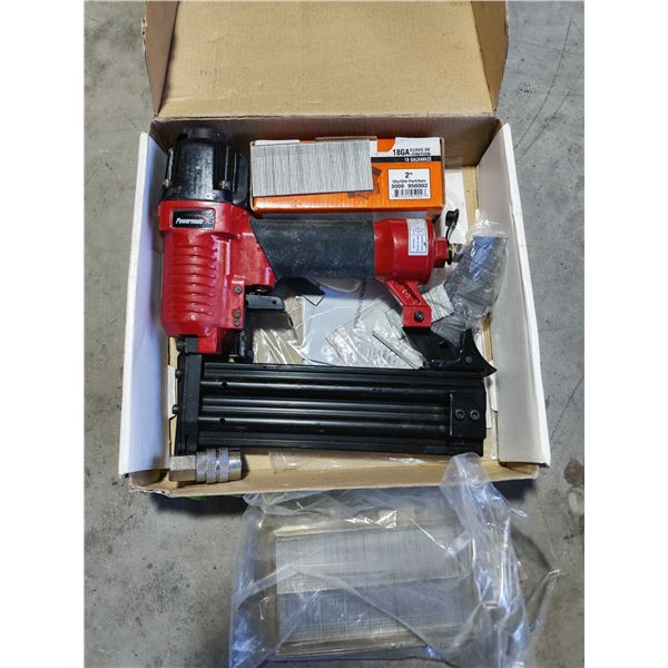 Powermate Pneumatic Brad Nailer with Fasteners