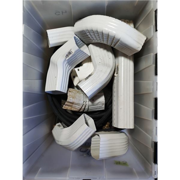 Gutter Downspout Elbows & Utility Hose in Tote
