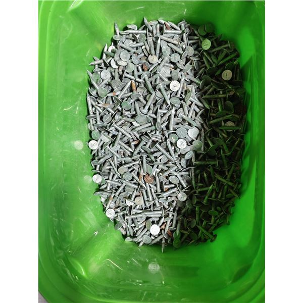 Galvanized Roofing Nails in Bucket