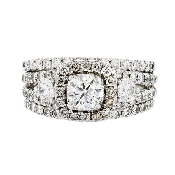 14K White Gold 2.10ctw Diamond Engagement Ring