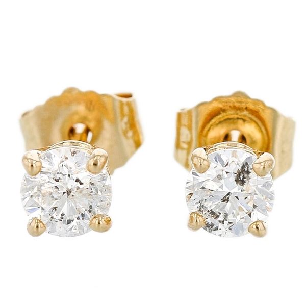 14K Yellow Gold 1.00ctw Diamond Stud Earrings