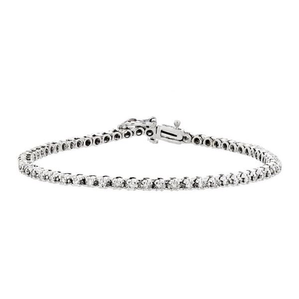 14K White Gold 0.40ctw Round Diamond Tennis Bracel