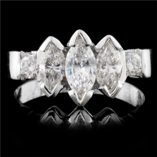14K White Gold 1.60ctw Diamond Ring