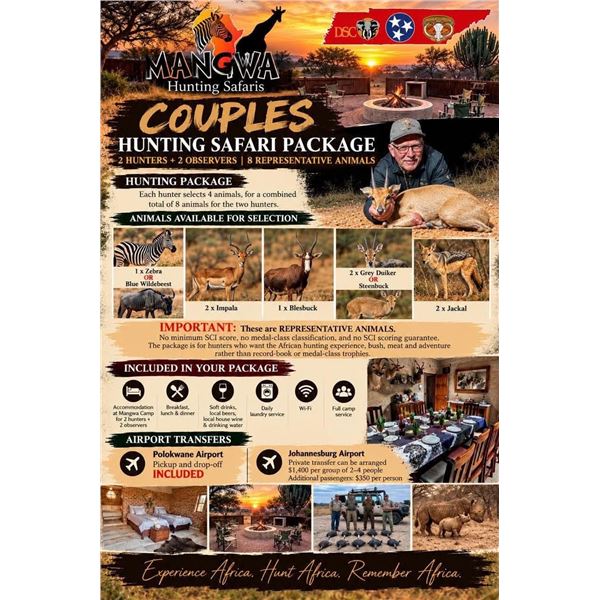 9 Day Couples African Safari