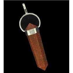 30ct Goldstone Cut Pendant With Sterling (JEW-1726)