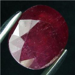 9.1ct Oval Cut Red Ruby Madagascar Appraised $12k (GEM-17978)