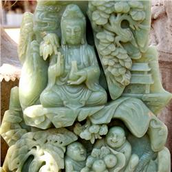 140lb Natural Jade Carved KwanYin Appraised $350k (GEM-040810)