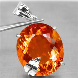 94.77ct Beauty Solid Silver Pendant Oval Golden Yellow Citrine (JEW-1564)
