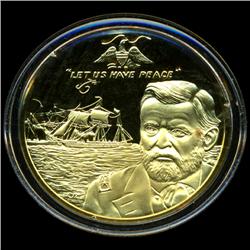 .75oz Franklin Mint PR70 DCAM 24k plated Sterling Silver Round History of the American Presidency U.