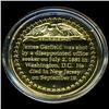 Image 2 : .75oz Franklin Mint PR70 DCAM 24k plated Sterling Silver Round History of the American Presidency J.