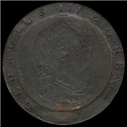 1797 British George III Twopence XF (COI-7147)