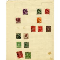 1920s/50s Australia Hand Made Stamp Collection Album Page 14 Pieces (STM-0284)