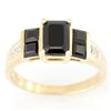 1.84Ct Black Sapphire & Diamond Ring 9K Gold (JEW-9153X)