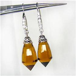 44.30ct Briolette Golden Citrine Sterling Pendant (JEW-1843)