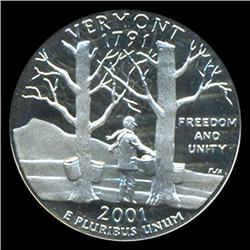 2001S US VT Quarter Graded PCGS PR69 DCAM (COI-5437)