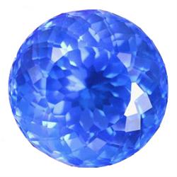 125.97ct Jumbo AAA Blue Brazilian Round Cut Quartz (GEM-23127)