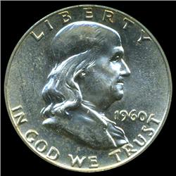 1960 Franklin Half Dollar FBL GEM Unc (COI-3867)