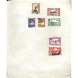 1930s Sierra Leone Hand Made Stamp Collection Album Page 7 Pieces (STM-0235)