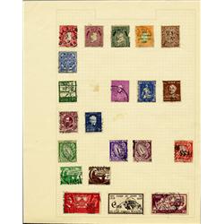 1910s/40s Ireland Hand Made Stamp Collection Album Page 21 Pieces (STM-0302)
