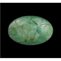 6.67ct. Stunning Green Beautiful Natural Carved Emerald  (GEM-22041)