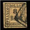 Image 1 : 1859 VERY RARE Italy Romagna 8b Postal Stamp Hi Grade $1800 BV (STM-0197)