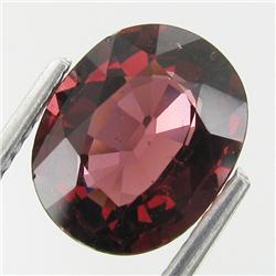 3.09ct Red Rhodolite Garnet Oval Appraised $2k (GEM-19488A)