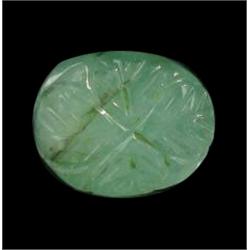 2.85ct. Stunning Green Beautiful Natural Carved Emerald  (GEM-22070)