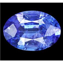 0.68ct Tanzanite Natural Fiery Blue Oval Shape VVS Appraisal Estimate $1360 (GEM-19054)