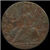 Image 2 : 1771 US Colonial British George III Halfpenny VF details (COI-7178)