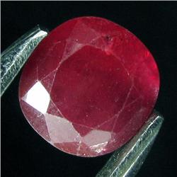 3.65ct Afghan Cherry Red Ruby Appraised $5k (GEM-17977)