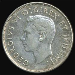 1943 Canada Silver Half Dollar AU+ Narrow Date (COI-7119)
