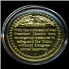 Image 2 : .75oz Franklin Mint PR70 DCAM 24k plated Sterling Silver Round History of the American Presidency A.