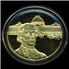 Image 1 : .75oz Franklin Mint PR70 DCAM 24k plated Sterling Silver Round History of the American Presidency J.