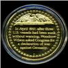 Image 2 : .75oz Franklin Mint PR70 DCAM 24k plated Sterling Silver Round History of the American Presidency W.