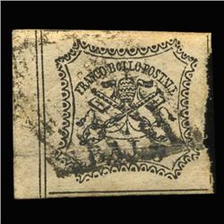1852 RARE Italy Roman States 8b Postal Stamp (STM-0187)