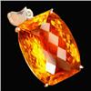 176.67ct Sterling Pendant AAA Golden Yellow Citrine (JEW-1839)