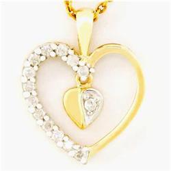 0.42ct Genuine Natural Diamond 9K Yellow Gold Pendant (JEW-1450)