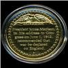 Image 2 : .75oz Franklin Mint PR70 DCAM 24k plated Sterling Silver Round History of the American Presidency J.