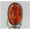 Image 2 : ct Baltic Amber White Gold Vermeil Ring (JEW-1784)