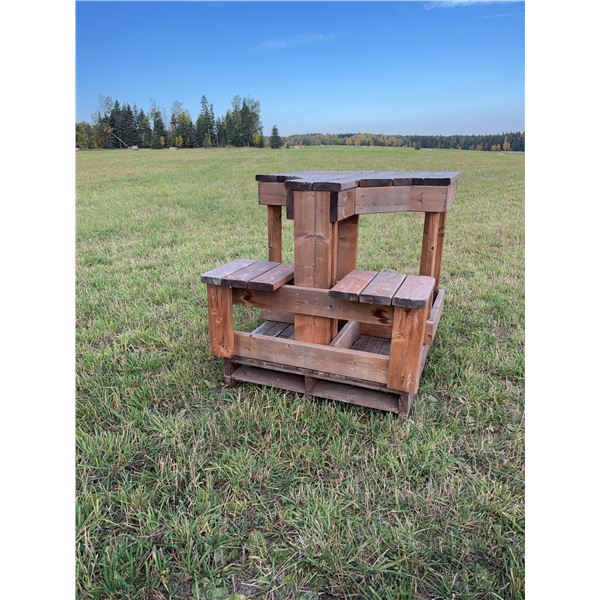 Solid Wood Gun Site Table Built on Pallet
