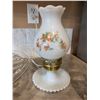 Image 2 : Milk Glass Table Lamp With Floral Design