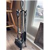 Image 1 : Wrought Iron Fireplace Tool Set With Stand
