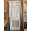 Image 1 : White 6-Panel Prehung Louvered Interior Door