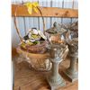 Image 1 : Decorative Bunny Basket & 2 Finial Glass Lanterns