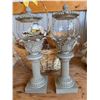 Image 2 : Decorative Bunny Basket & 2 Finial Glass Lanterns