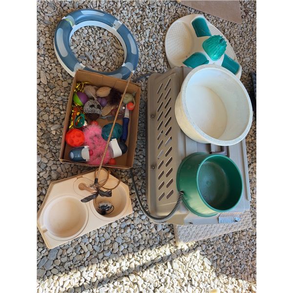 Pet Carrier, Bowls, Toys, Litter Mat & Accessories
