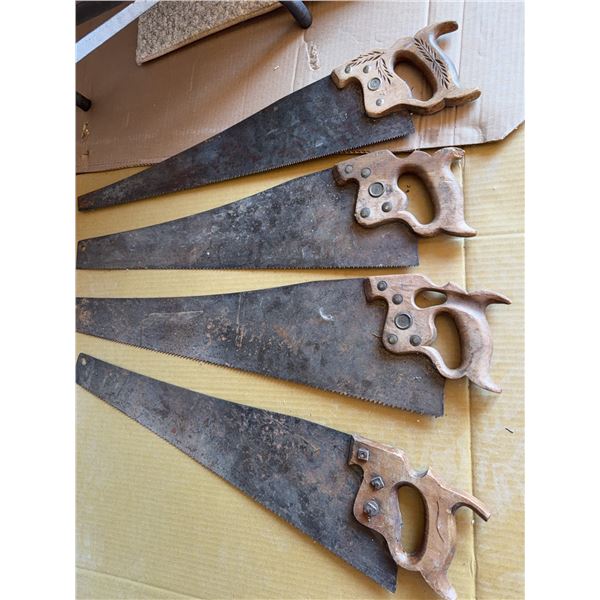4 Assorted Wood Hand Saws